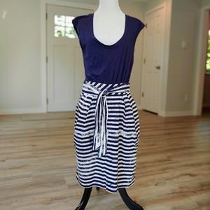 Anthropologie Little yellow button Dress